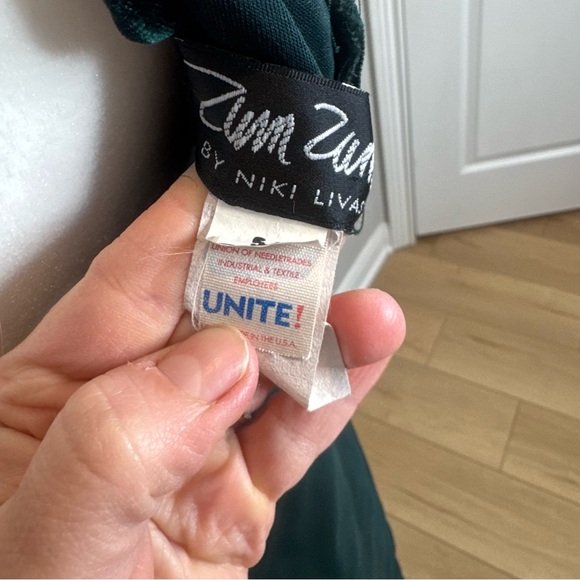 VTG Y2K 90s Velvet Neck Scarf Midi Dress Fairy Grunge Whimsigoth Formal 4/6 - Picture 8 of 13